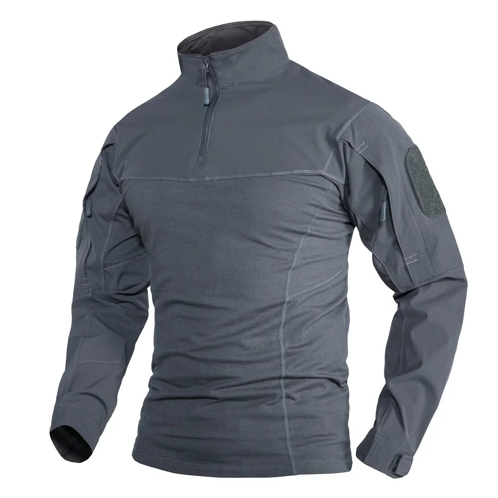 Herre – Langermet 1/4-zip tur- og treningsgenser med glidelåslommer