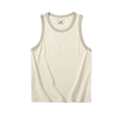 Oversized Tanktopp i 100 % Bomull til Herre – Ermeløs Retro Topp