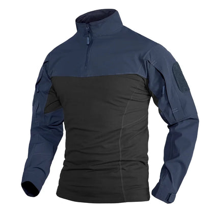 Herre – Langermet 1/4-zip tur- og treningsgenser med glidelåslommer