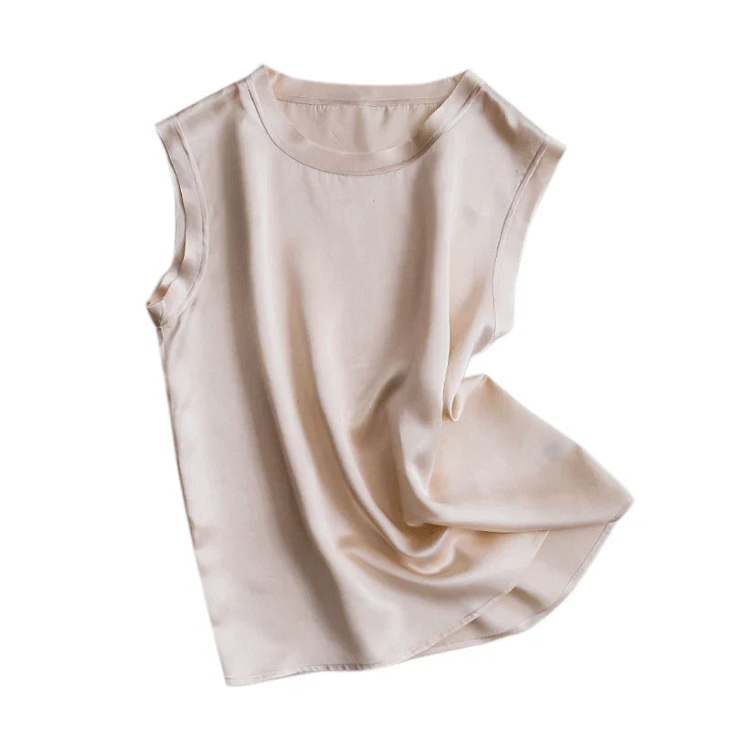 Silke Singlet til Dame – 100% Ren Silke &amp; Elegant Satinfinish