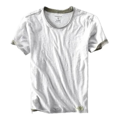 Japansk-Inspirert T-skjorte til Herre – Myk Bambus- og Bomulls T-skjorte for Sommer