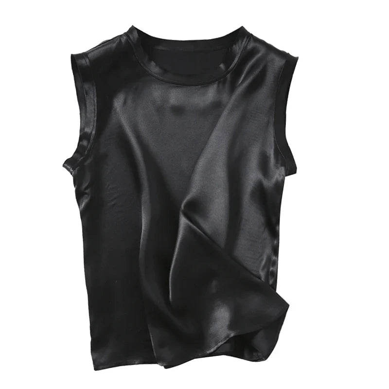 Silke Singlet til Dame – 100% Ren Silke &amp; Elegant Satinfinish