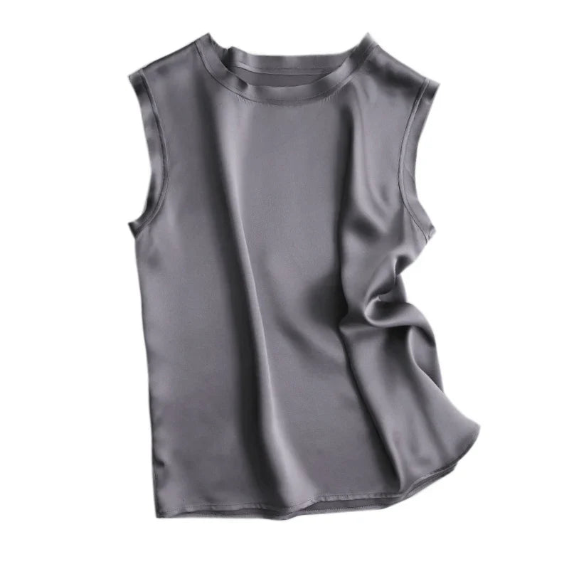 Silke Singlet til Dame – 100% Ren Silke &amp; Elegant Satinfinish