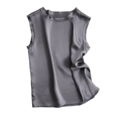 Silke Singlet til Dame – 100% Ren Silke &amp; Elegant Satinfinish