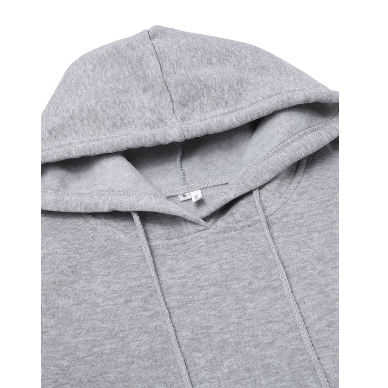 Sweatshirtkjole med hette