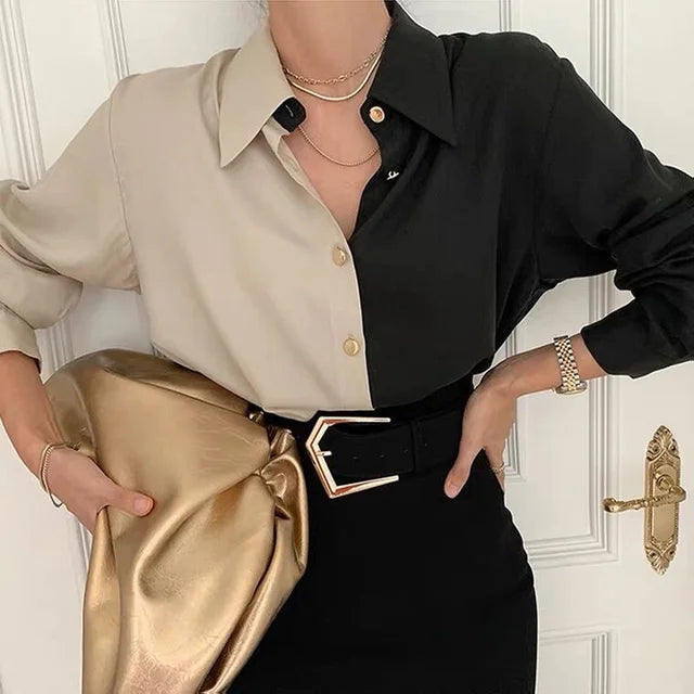 Vintage skjorte dame elegant