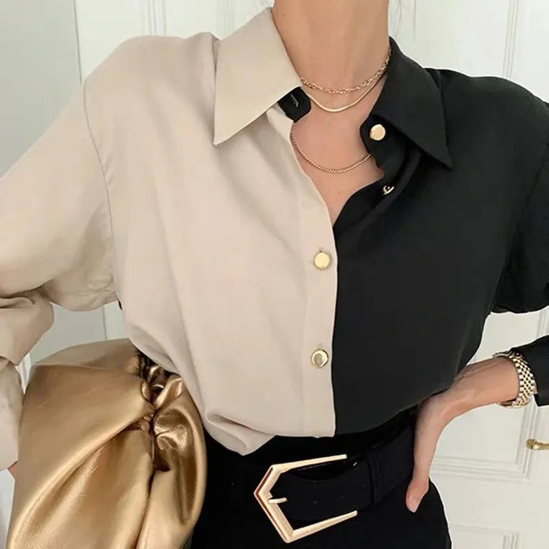 Vintage skjorte dame elegant