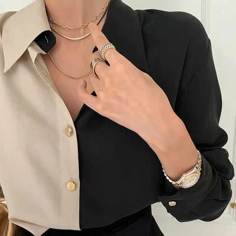 Vintage skjorte dame elegant