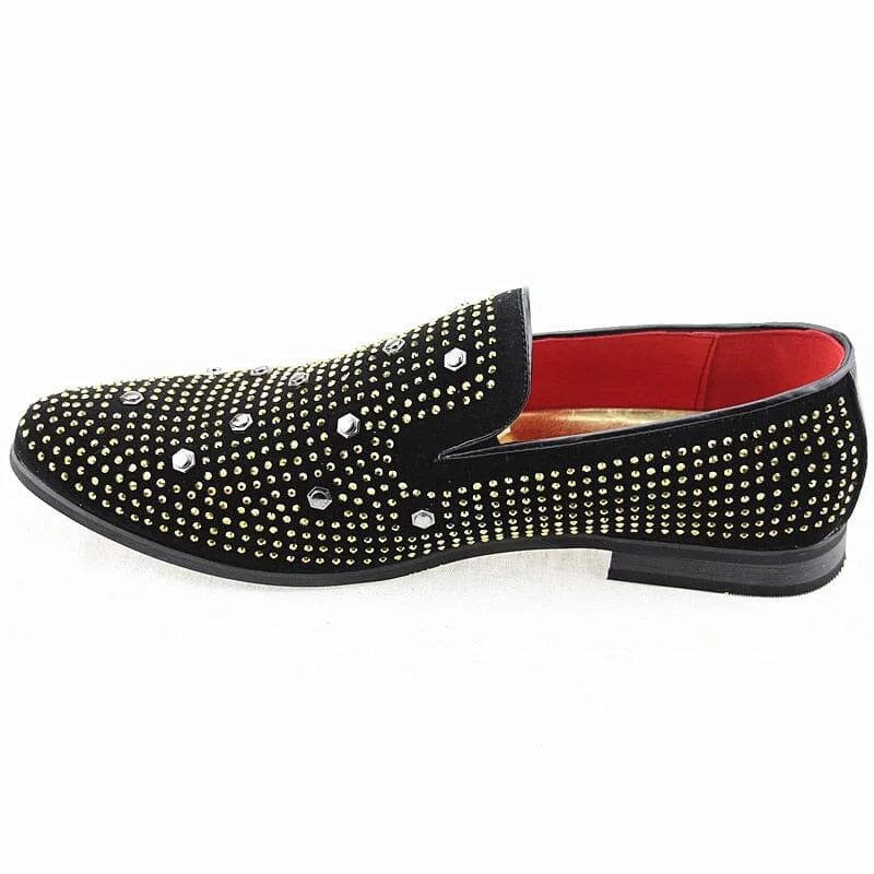 Luksuriøse loafers med piggdekorasjoner