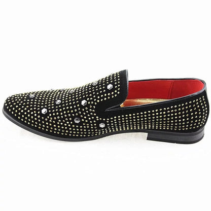 Luksuriøse loafers med piggdekorasjoner