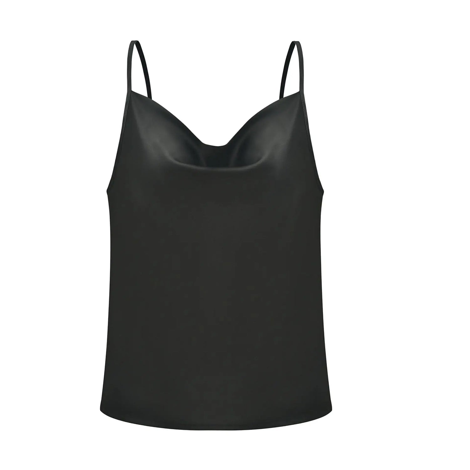 Hvit Satin Camitopp til Dame – Silkemyk Sommer Singlet med Stropper