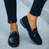 Harlow | Penny-loafers i svart skinn med krokodilleprege – 5