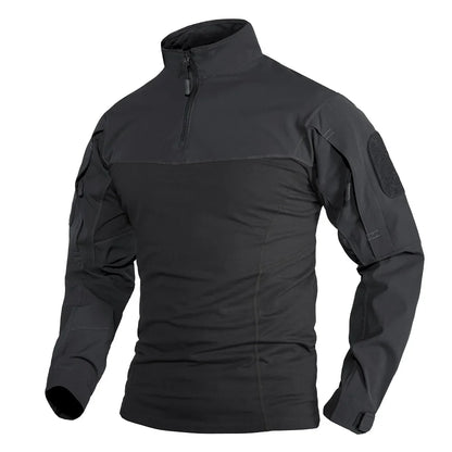 Herre – Langermet 1/4-zip tur- og treningsgenser med glidelåslommer