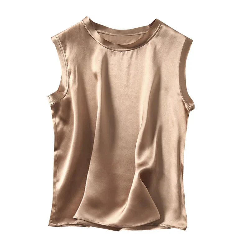 Silke Singlet til Dame – 100% Ren Silke &amp; Elegant Satinfinish