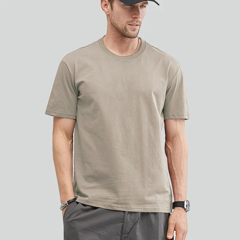 Unisex Basic T-skjorte i 100% Bomull – Oversized Ensfarget Topp for Menn, Kvinner og Ungdom | Komfortabel Sommertee