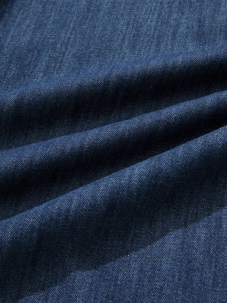 Retro skjørt i blå denim