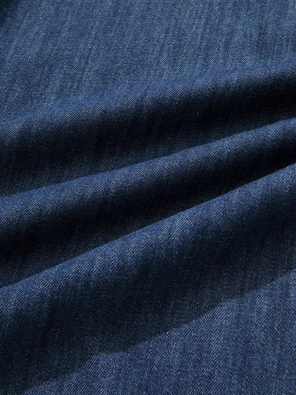 Retro skjørt i blå denim