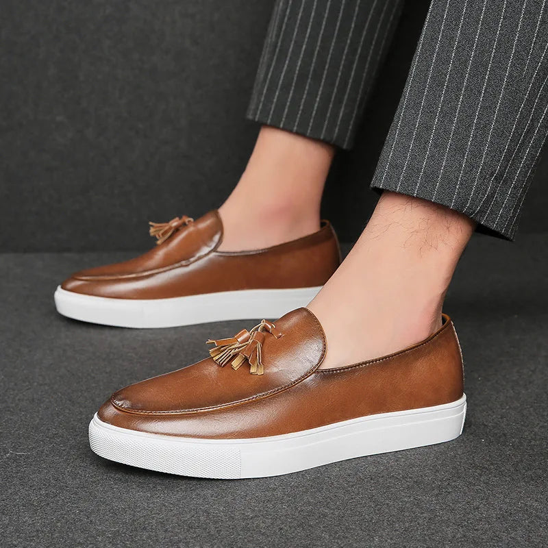 Loafers i italiensk skinn