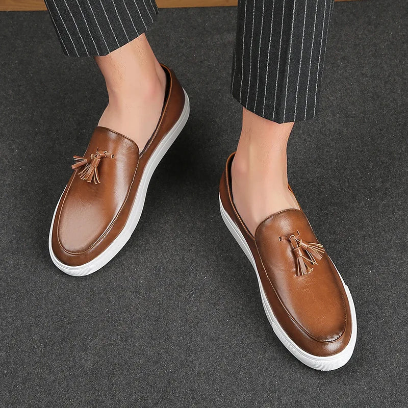 Loafers i italiensk skinn