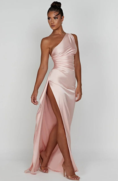 Satin Kvelds Maxi Kjole