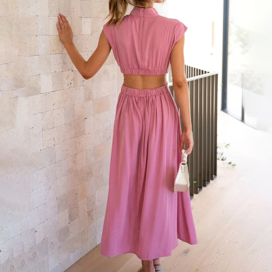 Elegant ermeløs kjole