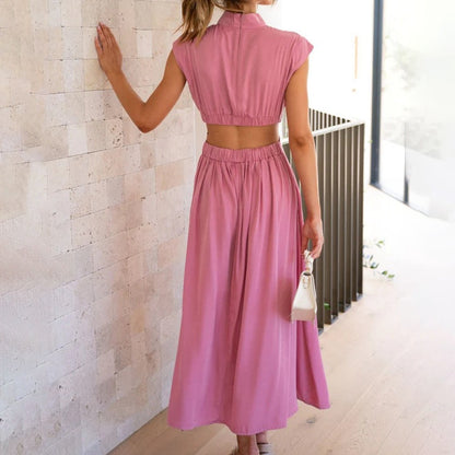 Elegant ermeløs kjole