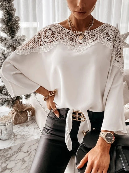 Brodert blondebluse