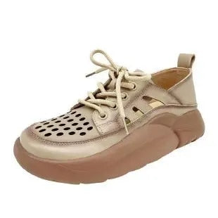 Loafer med 4 cm høy plate og snøring