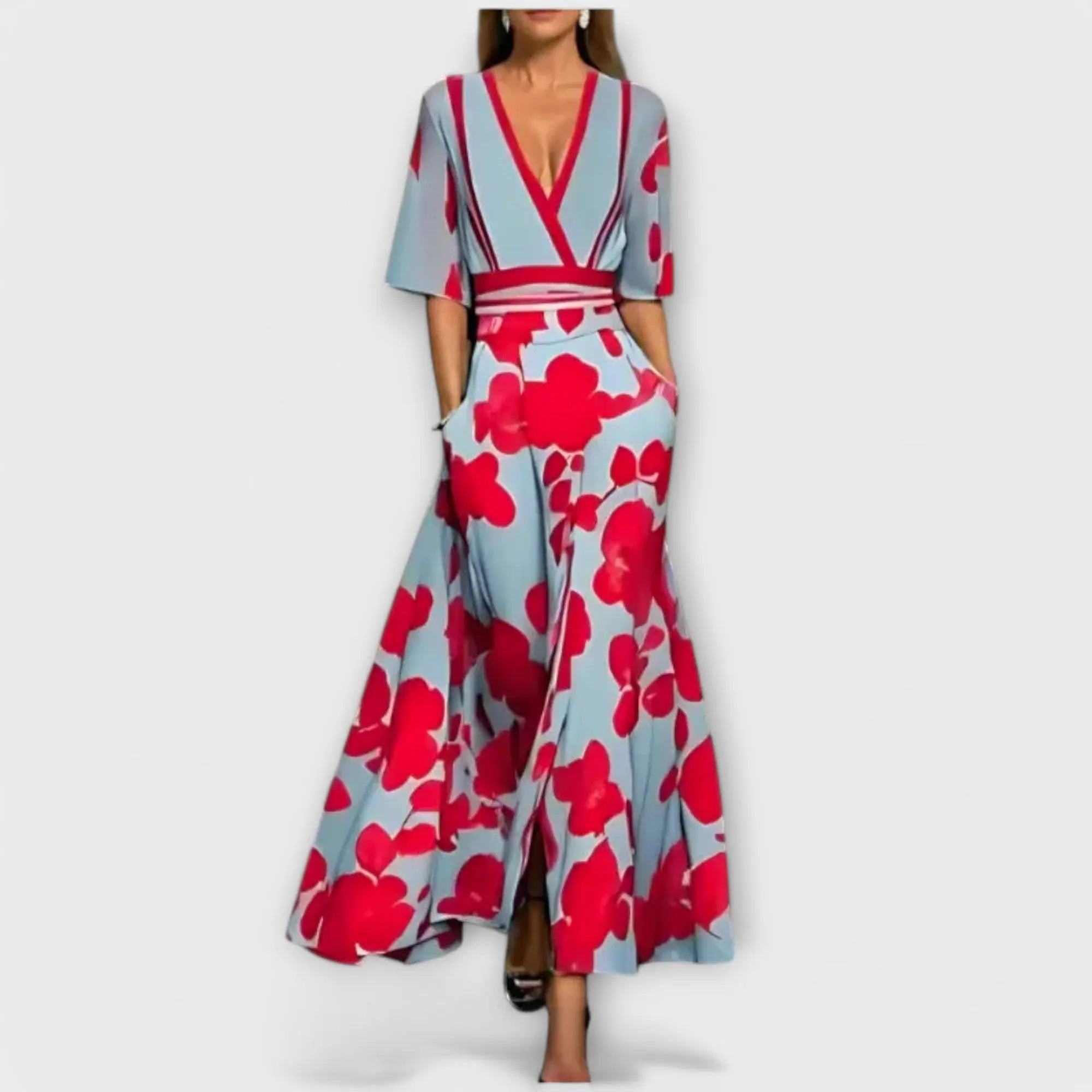 Coraline | Elegant blomstret smalkjole