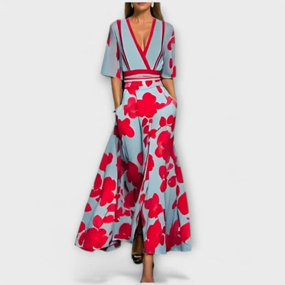 Coraline | Elegant blomstret smalkjole