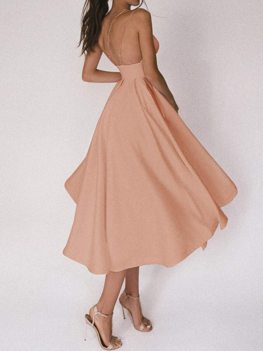 Elegant kjole med V-utringning