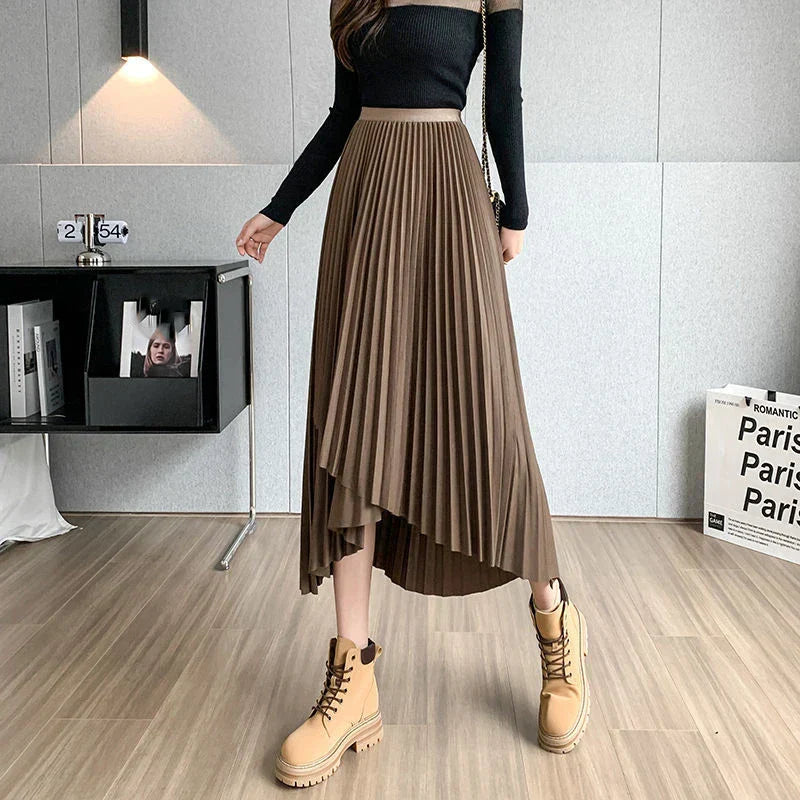 Vintage plissert skjørt i streetwear-stil