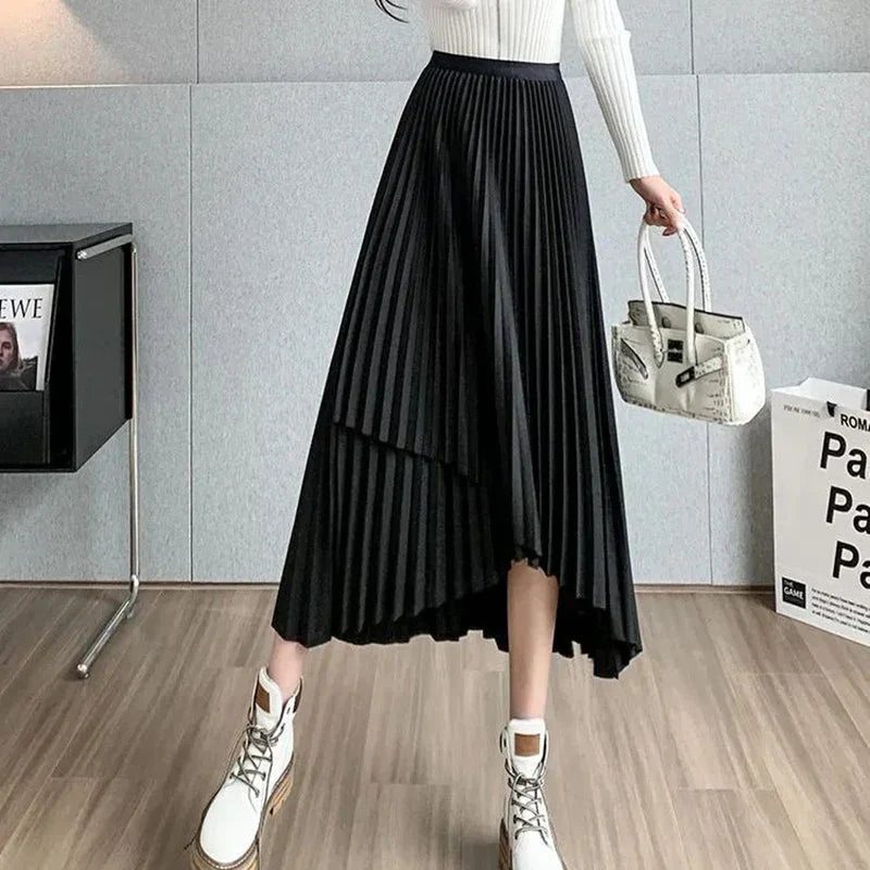 Vintage plissert skjørt i streetwear-stil