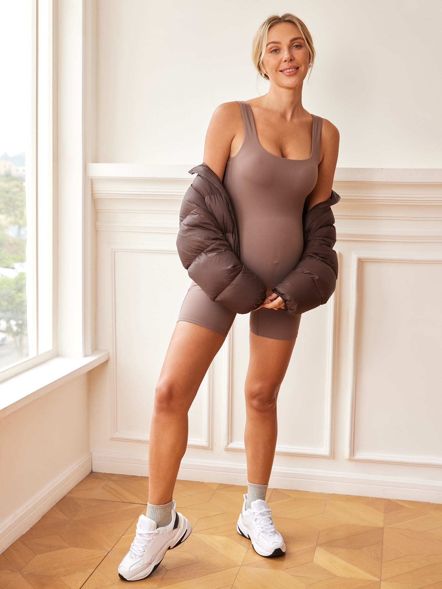 Gravid playsuit i mykt Natrelax® – romper for gravide