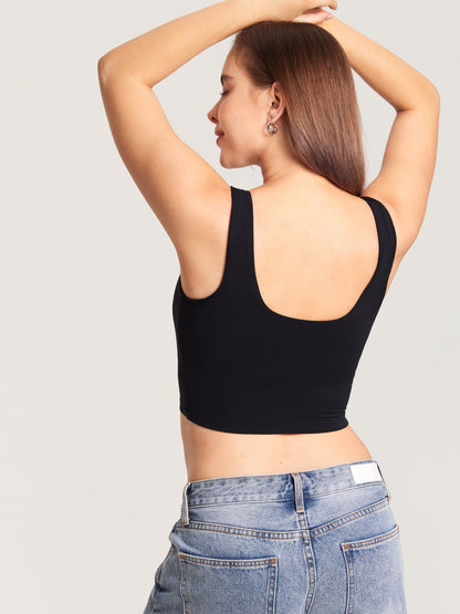 Pumpe-BH i croptop-modell – Natrelax® handsfree pumpetopp