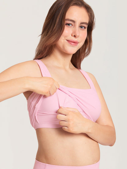 Pumpe-BH i croptop-modell – Natrelax® handsfree pumpetopp
