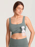 Pumpe-BH i croptop-modell – Natrelax® handsfree pumpetopp – Gråsalvie