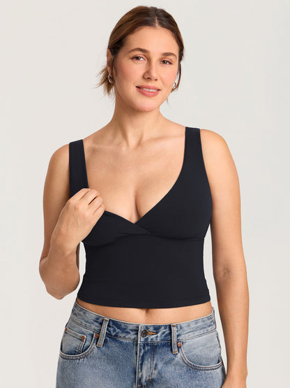 Ammetopp med omslag i croptop-modell – Natrelax® ammesinglet