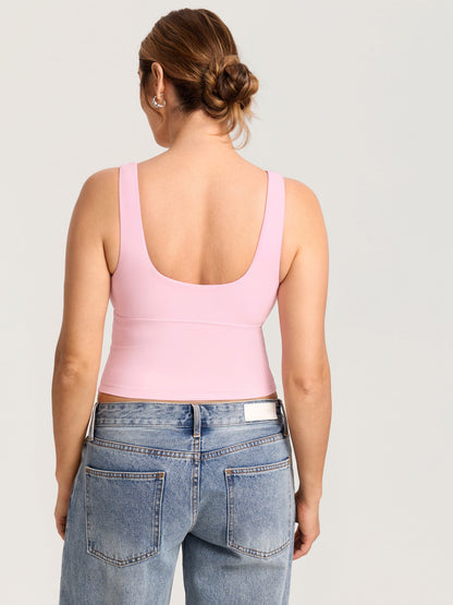 Ammetopp med omslag i croptop-modell – Natrelax® ammesinglet