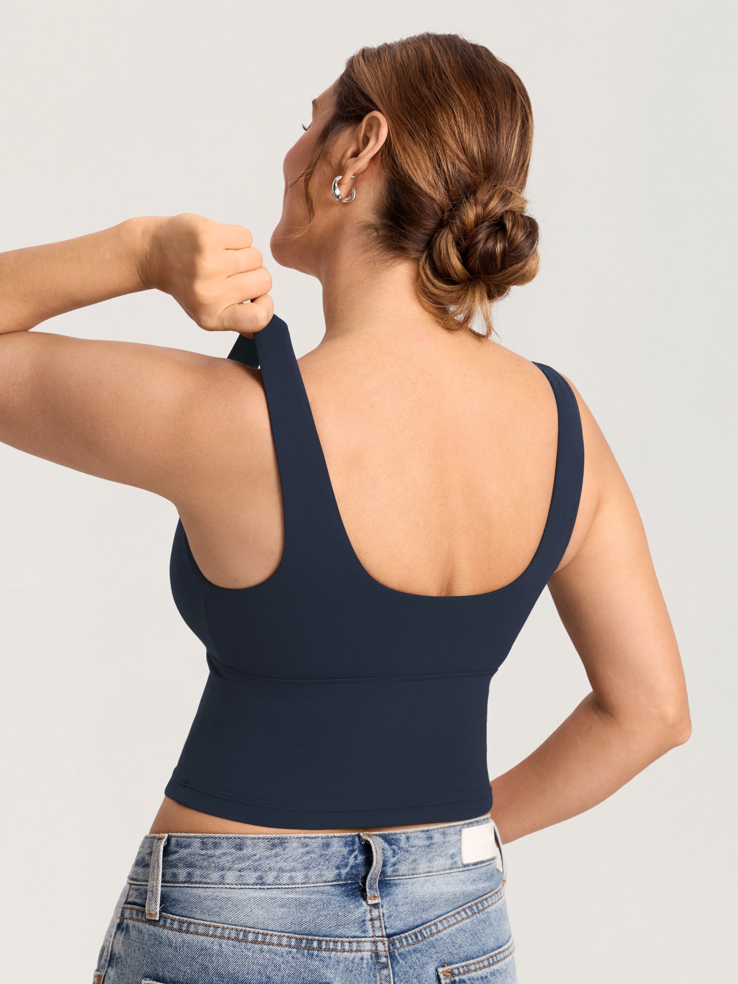 Ammetopp med omslag i croptop-modell – Natrelax® ammesinglet