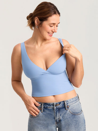Ammetopp med omslag i croptop-modell – Natrelax® ammesinglet