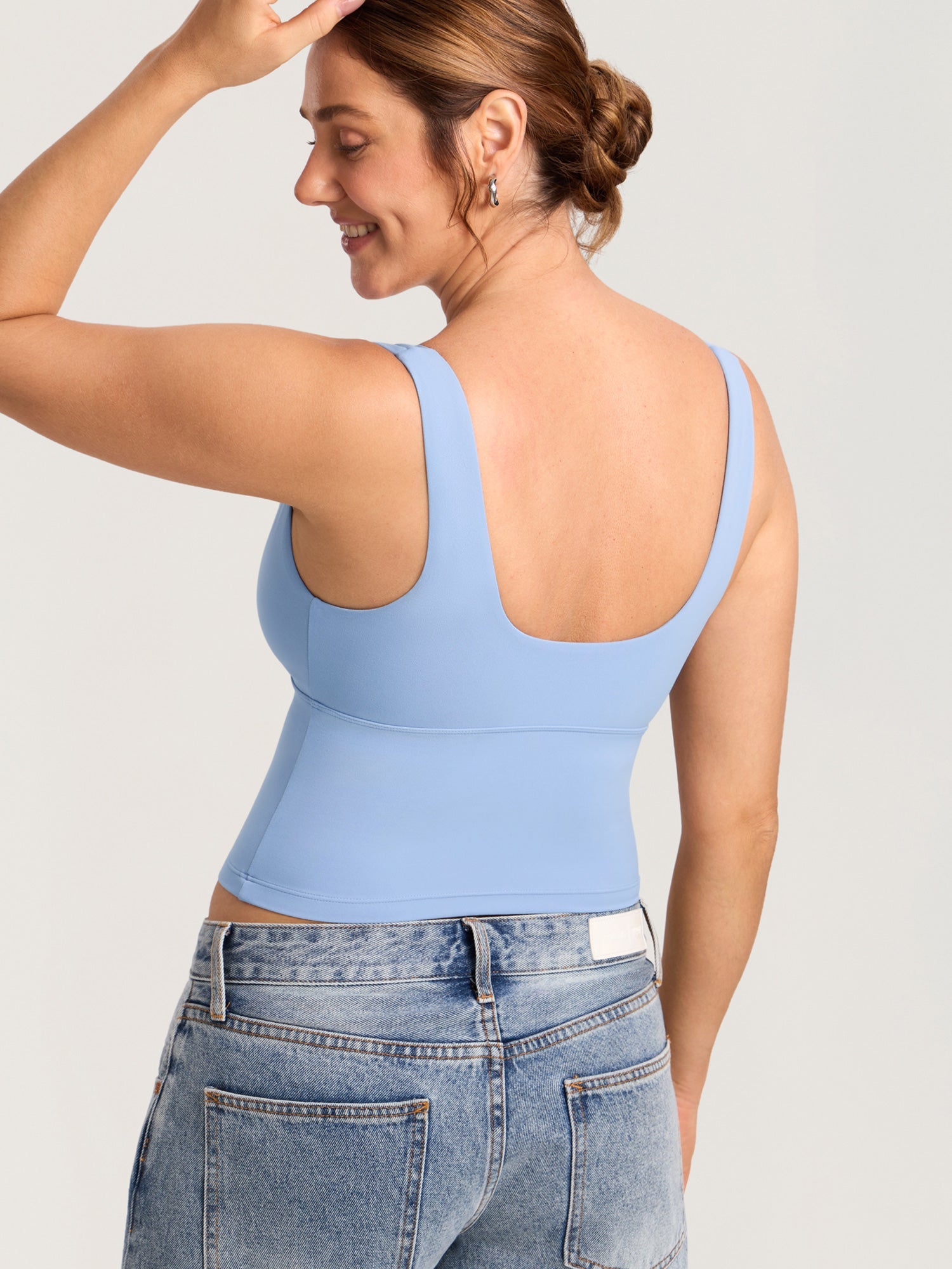 Ammetopp med omslag i croptop-modell – Natrelax® ammesinglet
