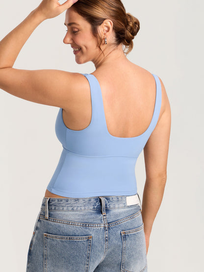 Ammetopp med omslag i croptop-modell – Natrelax® ammesinglet
