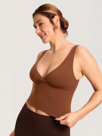 Ammetopp med omslag i croptop-modell – Natrelax® ammesinglet