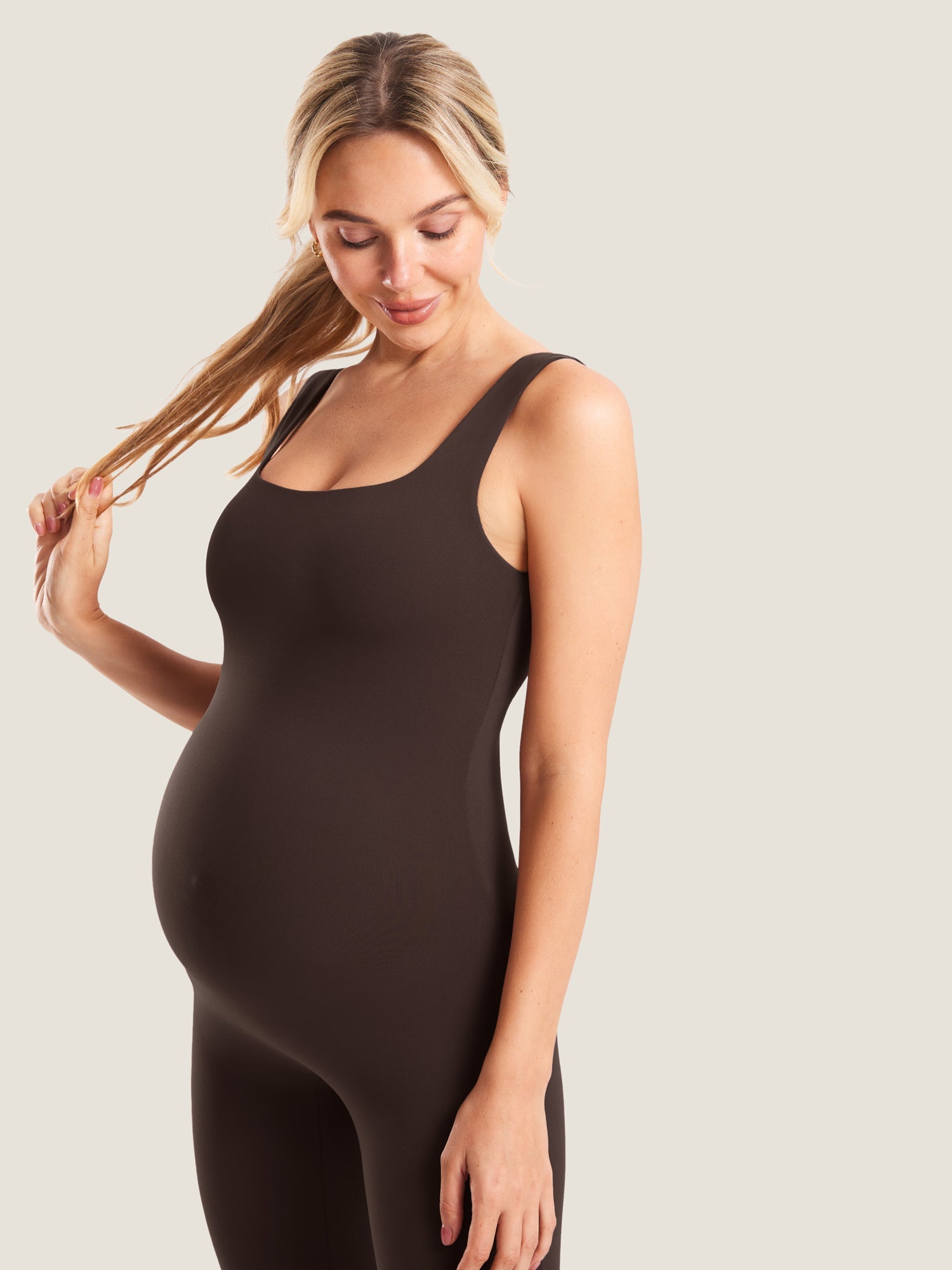 Gravid jumpsuit i mykt Natrelax® – buksedress for gravide