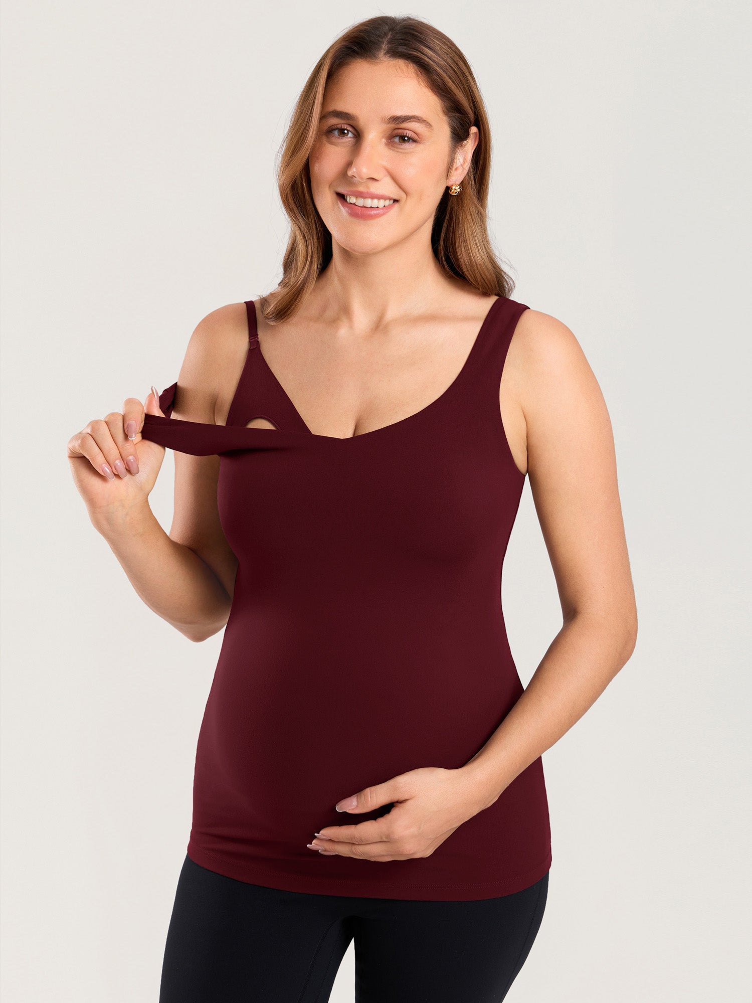 Ammetopp med V-hals – Natrelax® ammesinglet uten bøyle