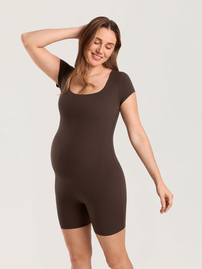 Gravid playsuit med korte ermer – Natrelax® romper for gravide
