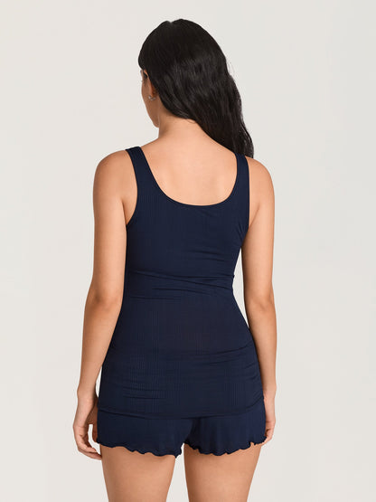 Gravidtopp i ribbet modal – myk singlet for gravide
