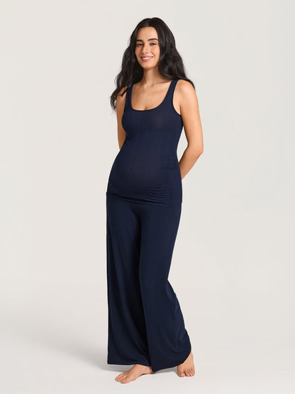 Gravidtopp i ribbet modal – myk singlet for gravide