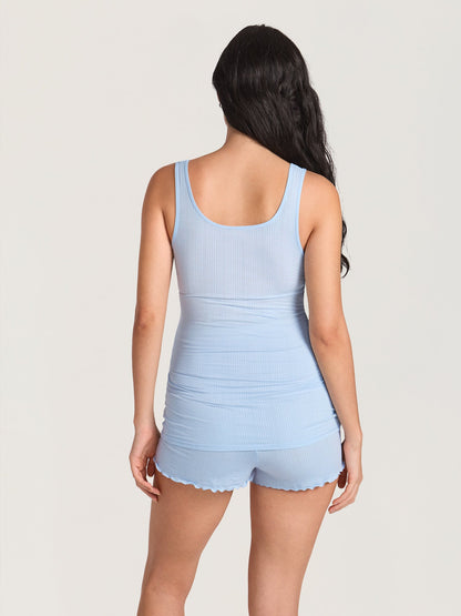 Gravidtopp i ribbet modal – myk singlet for gravide